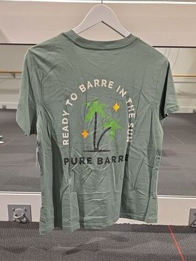 NWT Pure Barre - Barre in the Sun Graphic Tee in Green